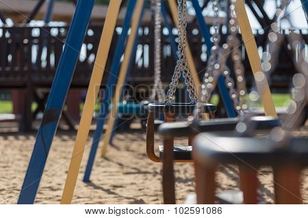 Chain Swing Of The Playground