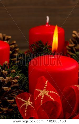 an advent wreath for christmas promises a romantic mood in the silent advent.