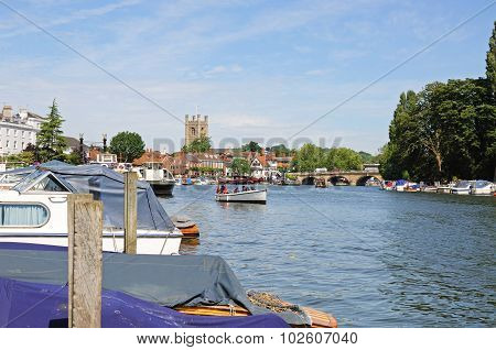 View along the river, Henley-on-Thames.