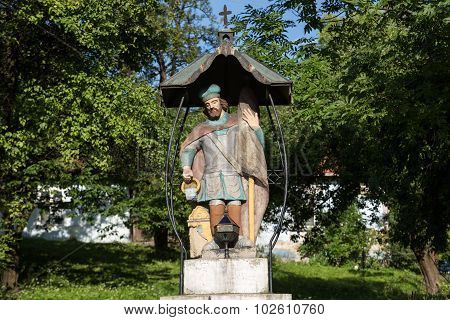 PODSTOLICE, POLAND - JULY 21, 2015:  Old Wayside shrine in Podstolice near Cracow. Poland