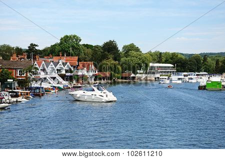 View along the river, Henley-on-Thames.