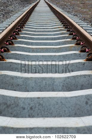 Close Up Railway Tracks