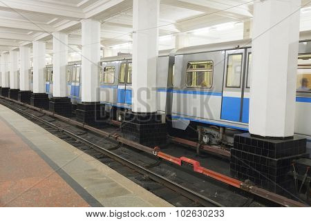 Interior of a metro station