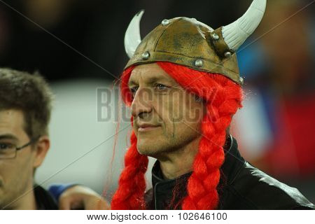 LONDON, ENGLAND - SEPTEMBER 23 2015 The 2015 Rugby World Cup Pool D match between France and Romania at The Stadium, Queen Elizabeth Olympic Park.