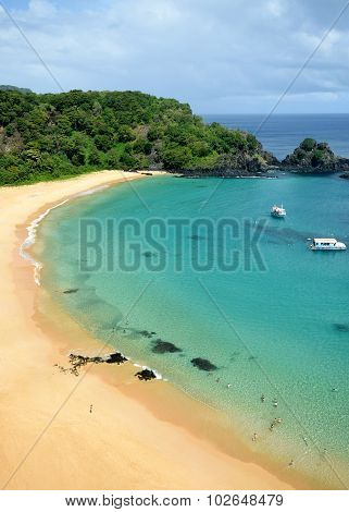 Crystalline sea beach in Fernando de Noronha island, Brazil