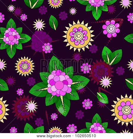 Seamless Floral Pattern. Vector Illustration.