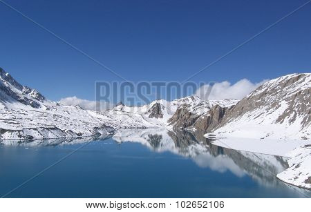 Telco Alpine lake in the Himalayas