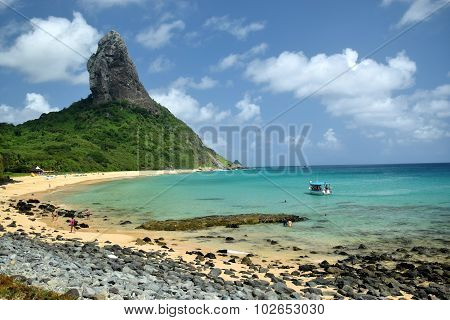 Crystalline sea beach in Fernando de Noronha island, Brazil