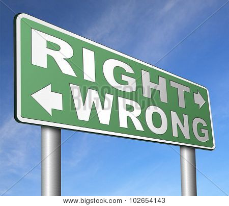 Rigth Or Wrong Answer Or Decision
