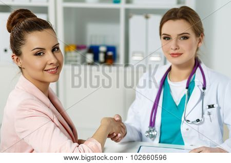 Thankful Handclasp For Excellent Treatment