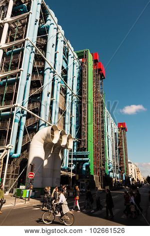 Paris, France-september 19, 2015:georges Pompidou Center(beaubourg).