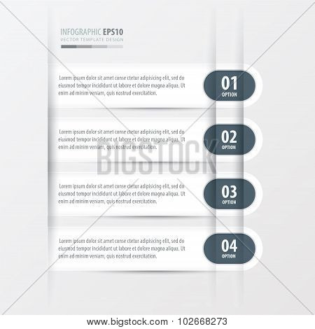 Rounded Modern Infographics Banner Set White Color Style.