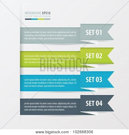 Ribbon Modern Infographics Banner.