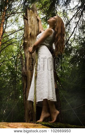 Slavonian Girl In The Deep Forest