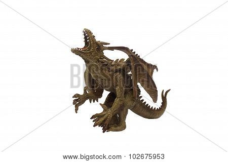Isolated dragon toy photo.