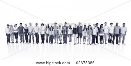 Abreast Ethnicity Diversity Teamwork Togetherness Concept