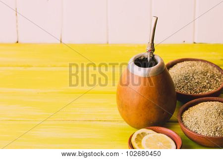 Yerba mate selective focus
