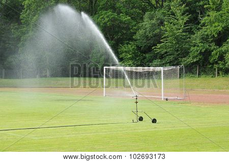 Watering In A Football Pitch