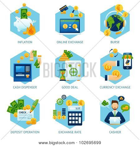 Currency Exchange Concept Set