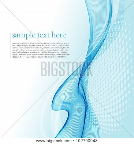 Abstract colorful background with blue wave