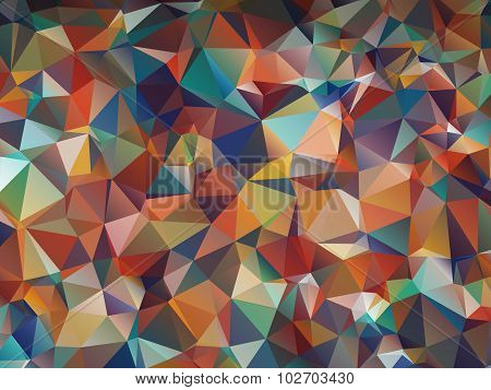Multicolor Abstract Background Polygon, Kaleydoskopny Style. Modern Design, Suitable For Design Of W