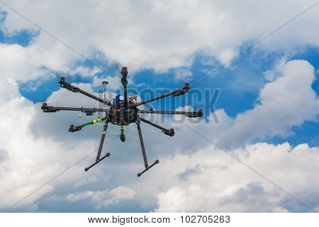 Multicopter in flight