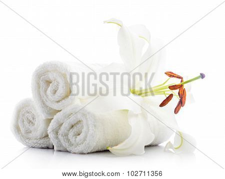 White towels