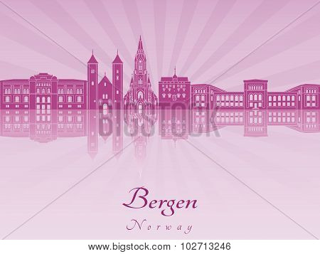 Bergen Skyline In Purple Radiant Orchid