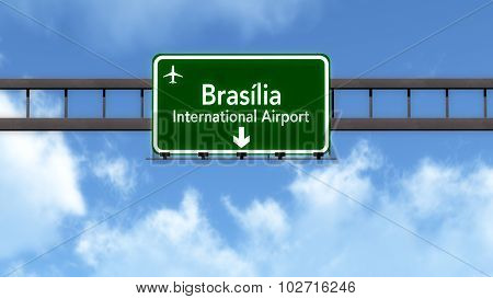 Brasilia Brazil Airport Highway Road Sign
