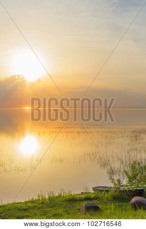 Sunset over water