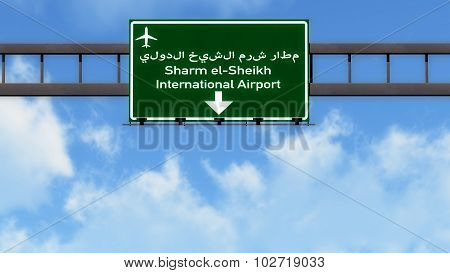 Sharm El Sheikh Egypt Airport Highway Road Sign