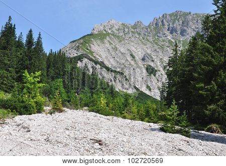 Rubble Field With Admonter Kalbling, Austria