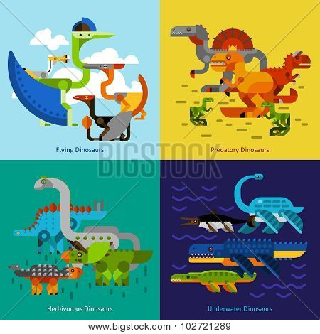 Dinosaur Icons Set