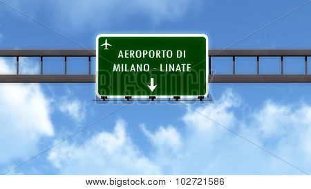 Milano Linate Italy Airport Highway Road Sign