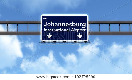 Johannesburg South Africa Airport Highway Road Sign
