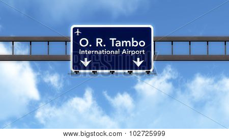 Johannesburg South Africa Airport Highway Road Sign
