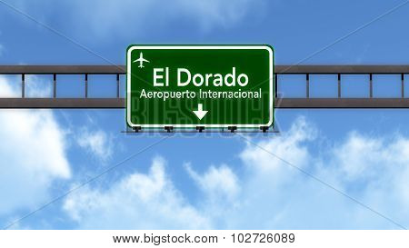 Bogota Colombia Airport Highway Road Sign