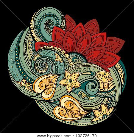 Vector Colored Floral Background
