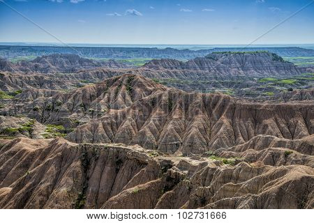 Deep Erosion visible in Badlands landscape