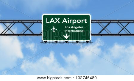 Los Angeles Lax Usa Airport Highway Sign