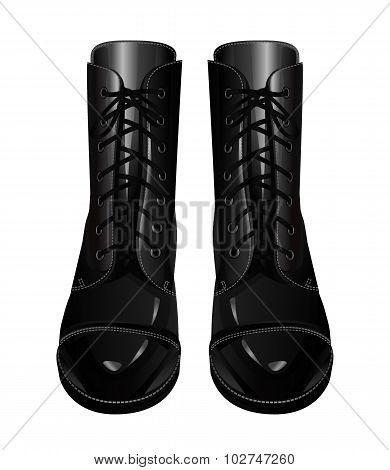Black army boots