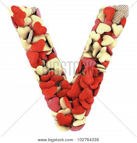 Letter from soft cushions