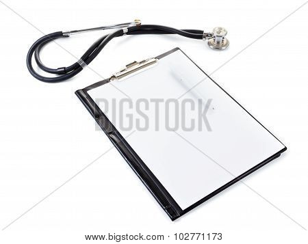 Medical Stetoscope Isolated On White