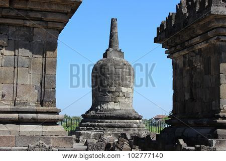 Budhism Temple And Statue in Jogja Indonesia