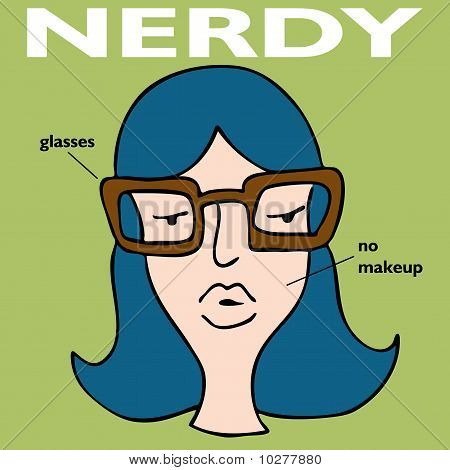 Nerdy ragazza con gli occhiali