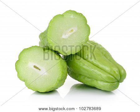 Chayote On White Background