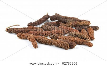 Long Pepper On White Background