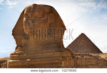 Sphinx And Pyramid