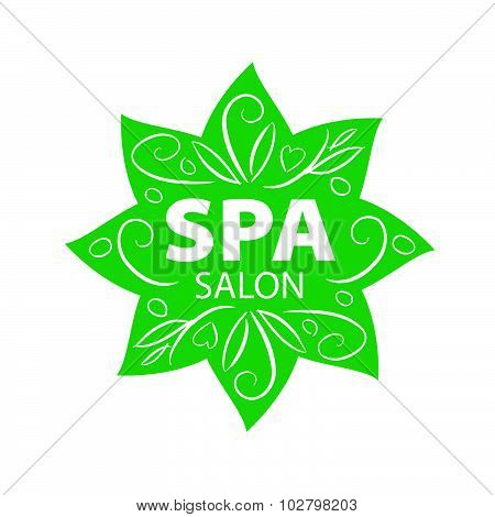 Vegetative Vector Logo For Spa Salon
