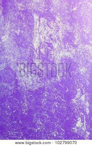 Lilac Wall Painted With Textured Paint Roller